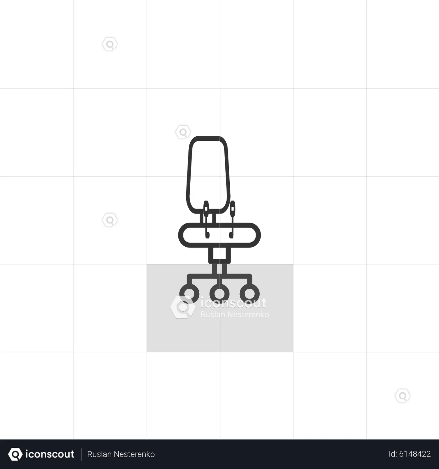 Office seat Animated Icon download in JSON, LOTTIE or MP4 format