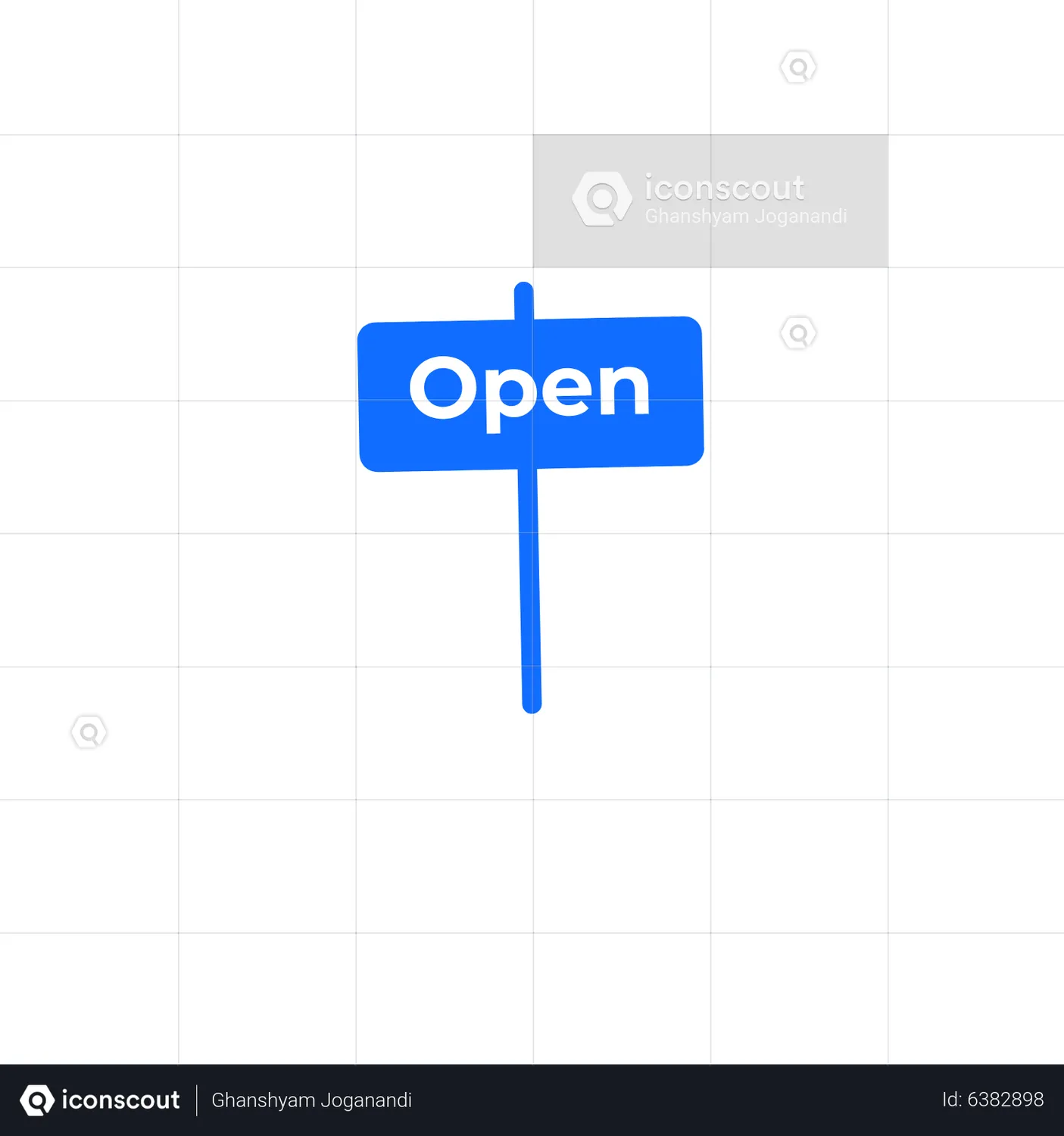 Open Sign Board Animated Icon - Free Download Miscellaneous Animated ...