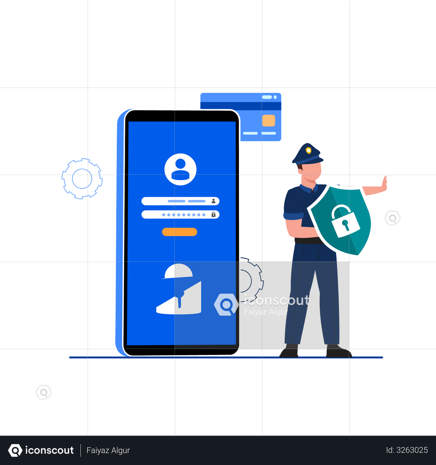 Payment and profile Cyber Security Animation by Faiyaz Algur | LottieFiles