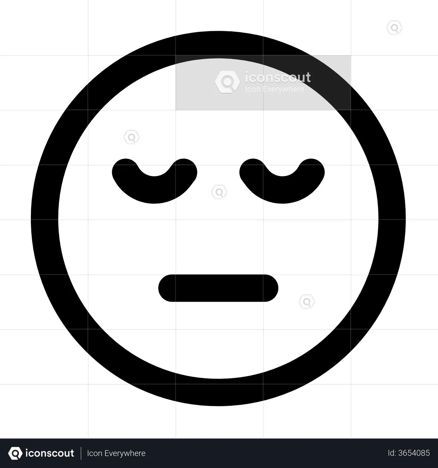 Pensive Emoji Animated Icon download in JSON, LOTTIE or MP4 format