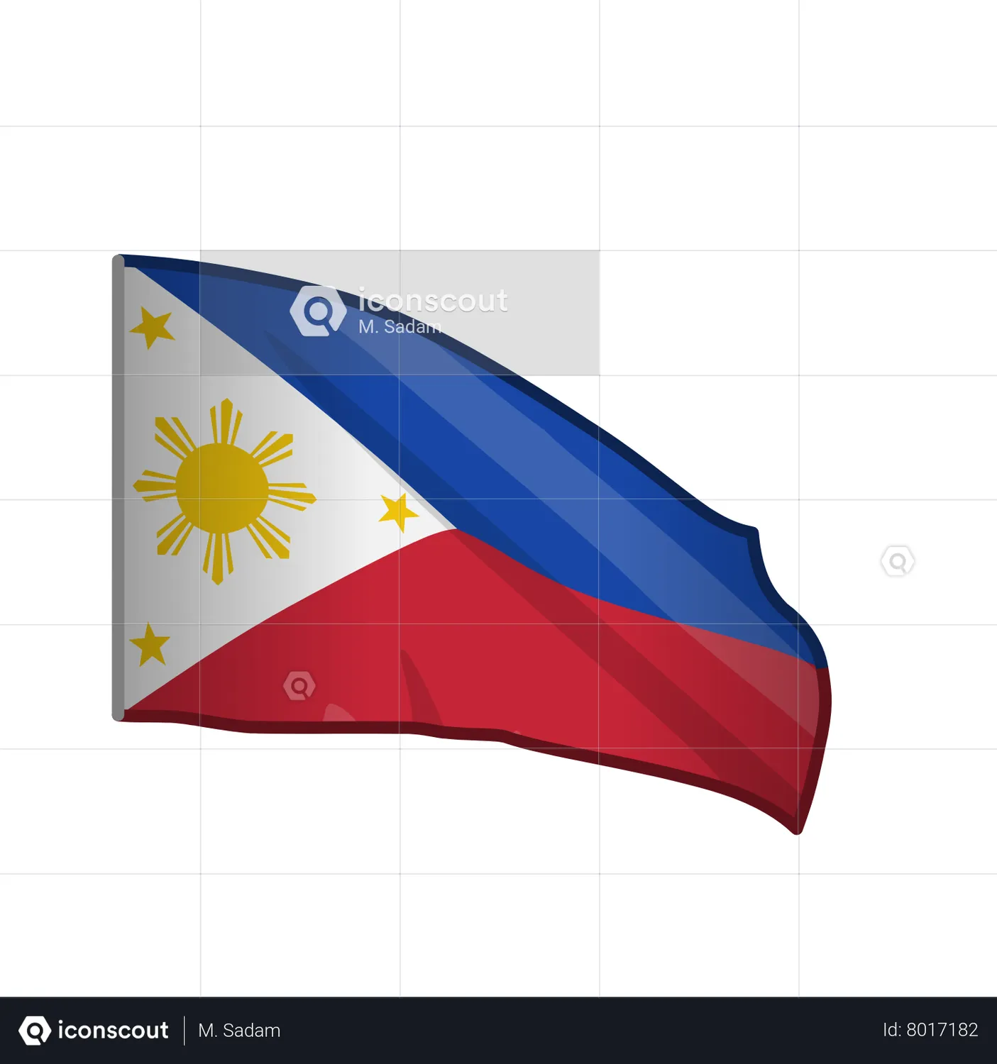 Philippines Flag Flag Animated Icon download in JSON, LOTTIE or MP4 format