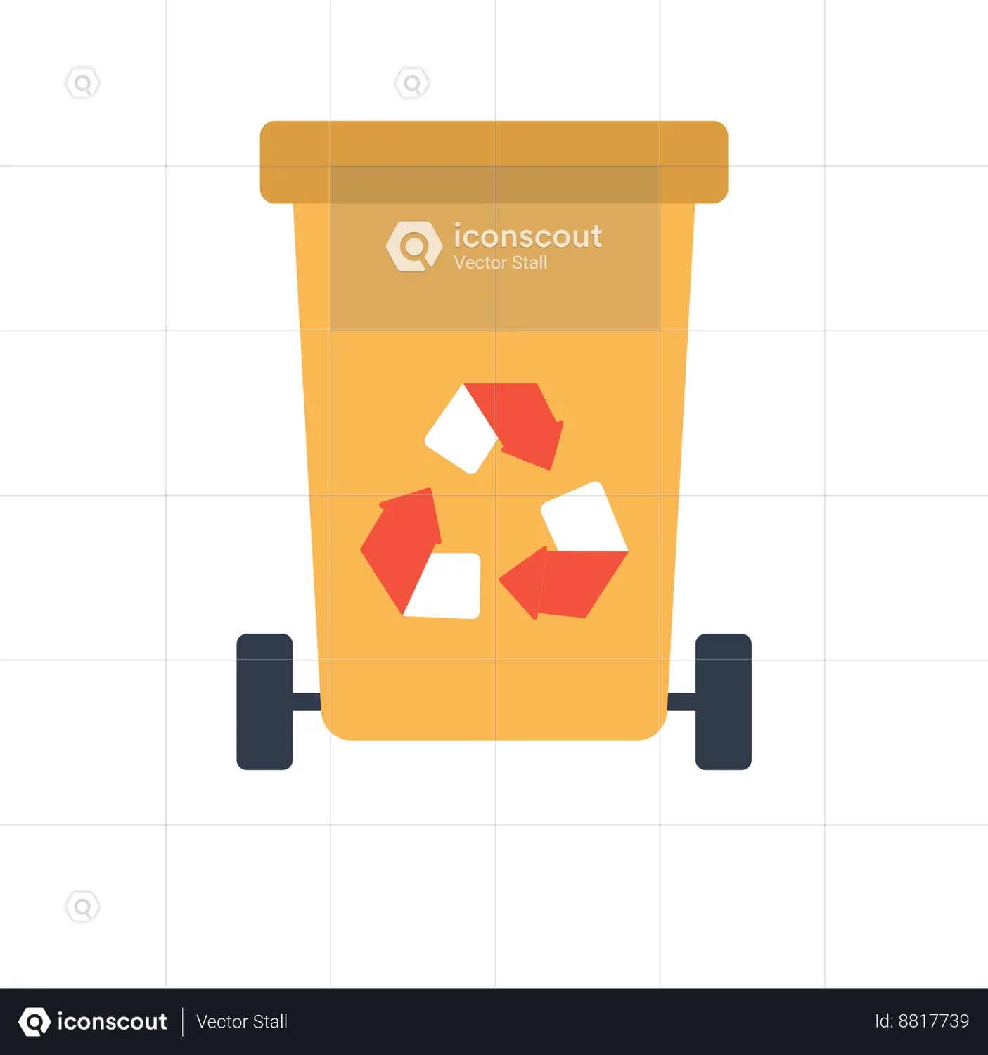 Plastic Recycle Bin Animated Icon - Free Download Interiors Animated ...