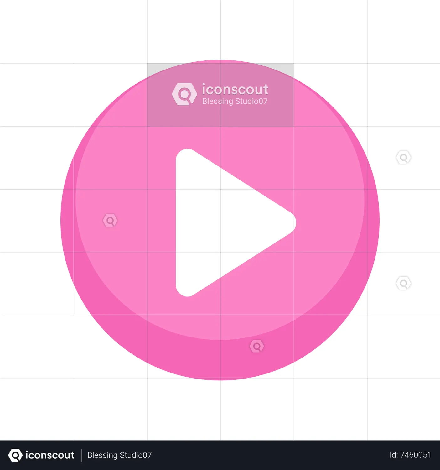 Play Button Animated Icon download in JSON, LOTTIE or MP4 format