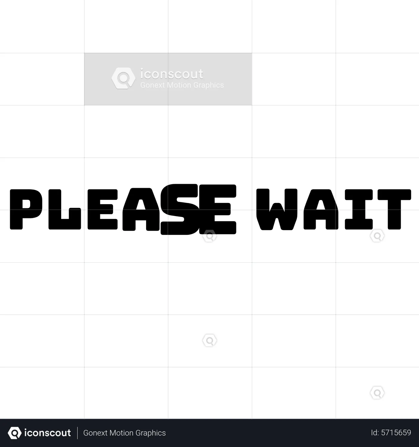 Please Wait Animated Icon download in JSON, LOTTIE or MP4 format