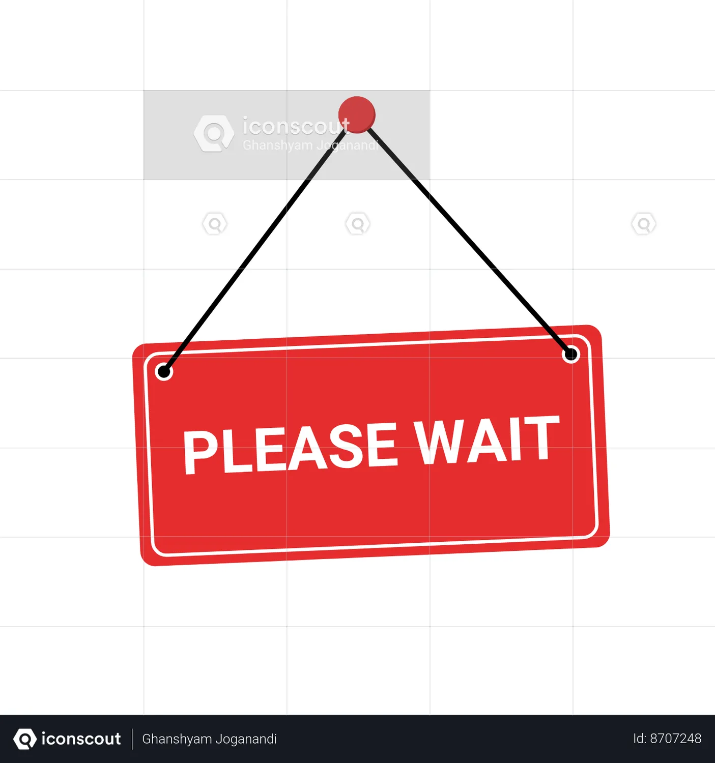 Please Wait Hanging Board Animated Icon - Free Download User Interface ...