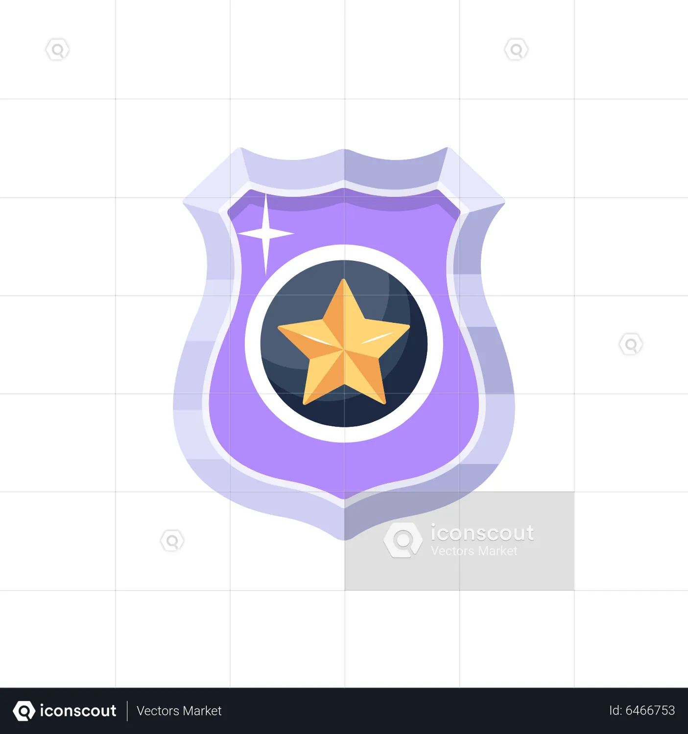 Police Badge Animated Icon download in JSON, LOTTIE or MP4 format