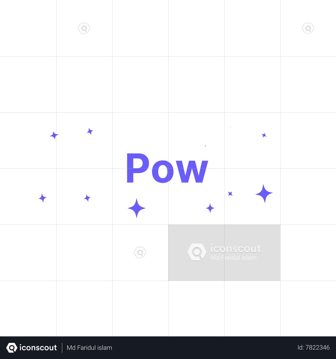 Pow Animated Icon download in JSON, LOTTIE or MP4 format