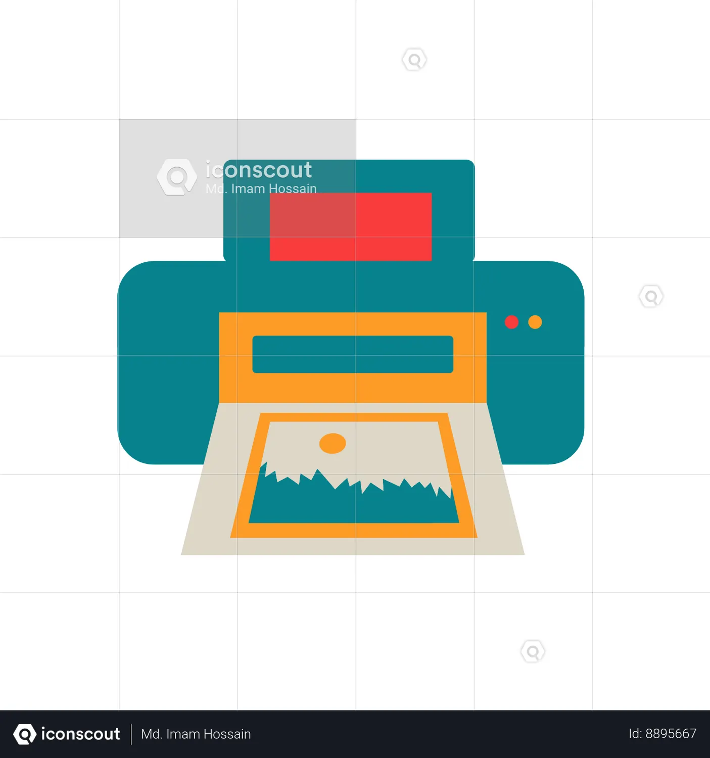 Printer Animated Icon download in JSON, LOTTIE or MP4 format