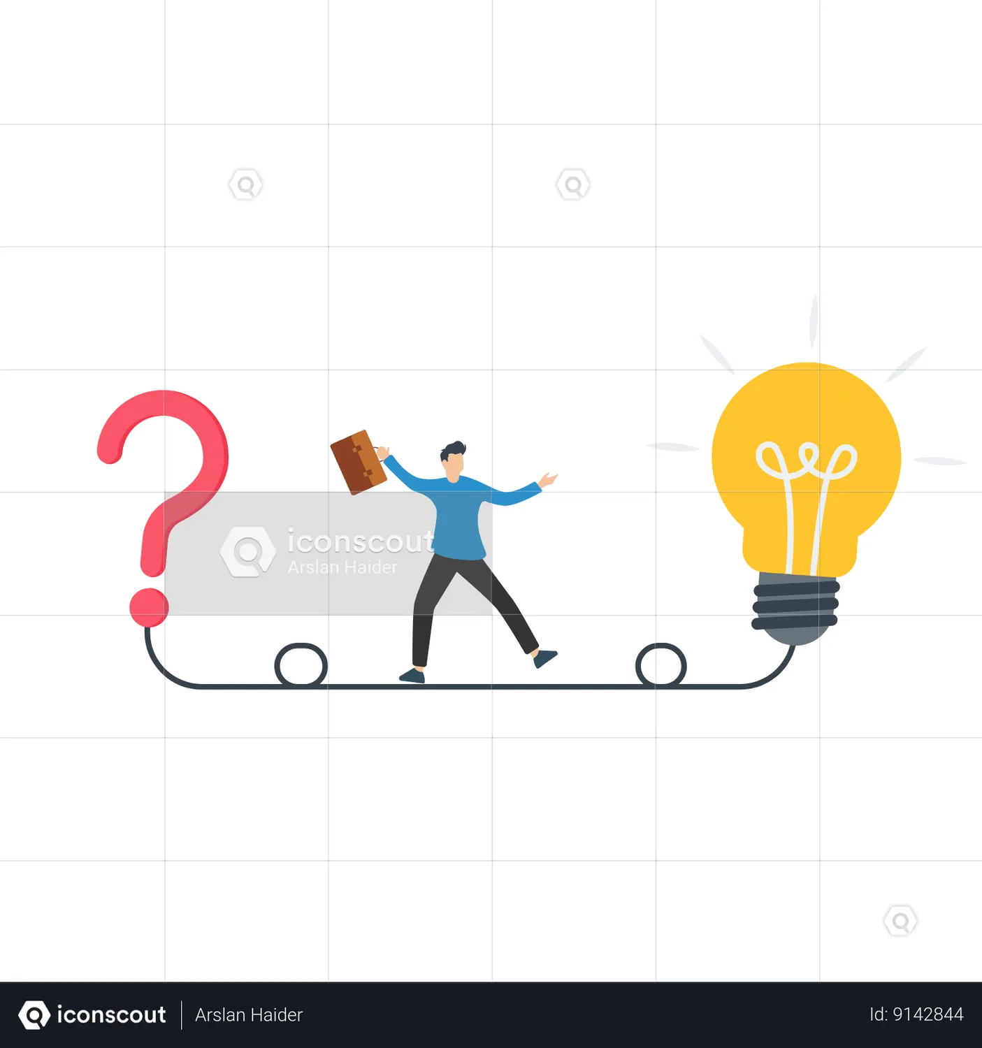 Problem solving skills Animated Illustration download in JSON, LOTTIE ...