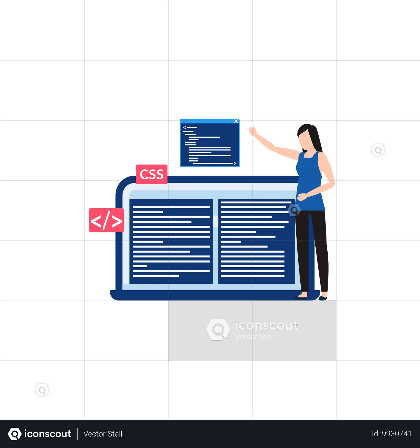 Programmer Is Writing CSS Code Animation - Free Download Design ...