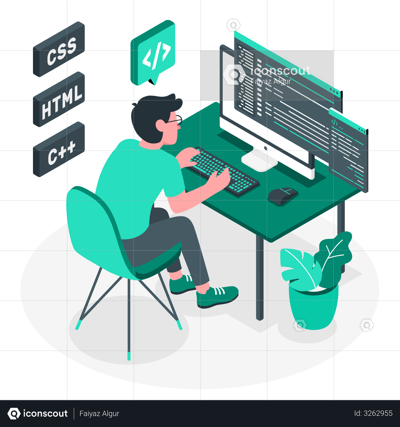 Programming Code Animation by Faiyaz Algur | LottieFiles