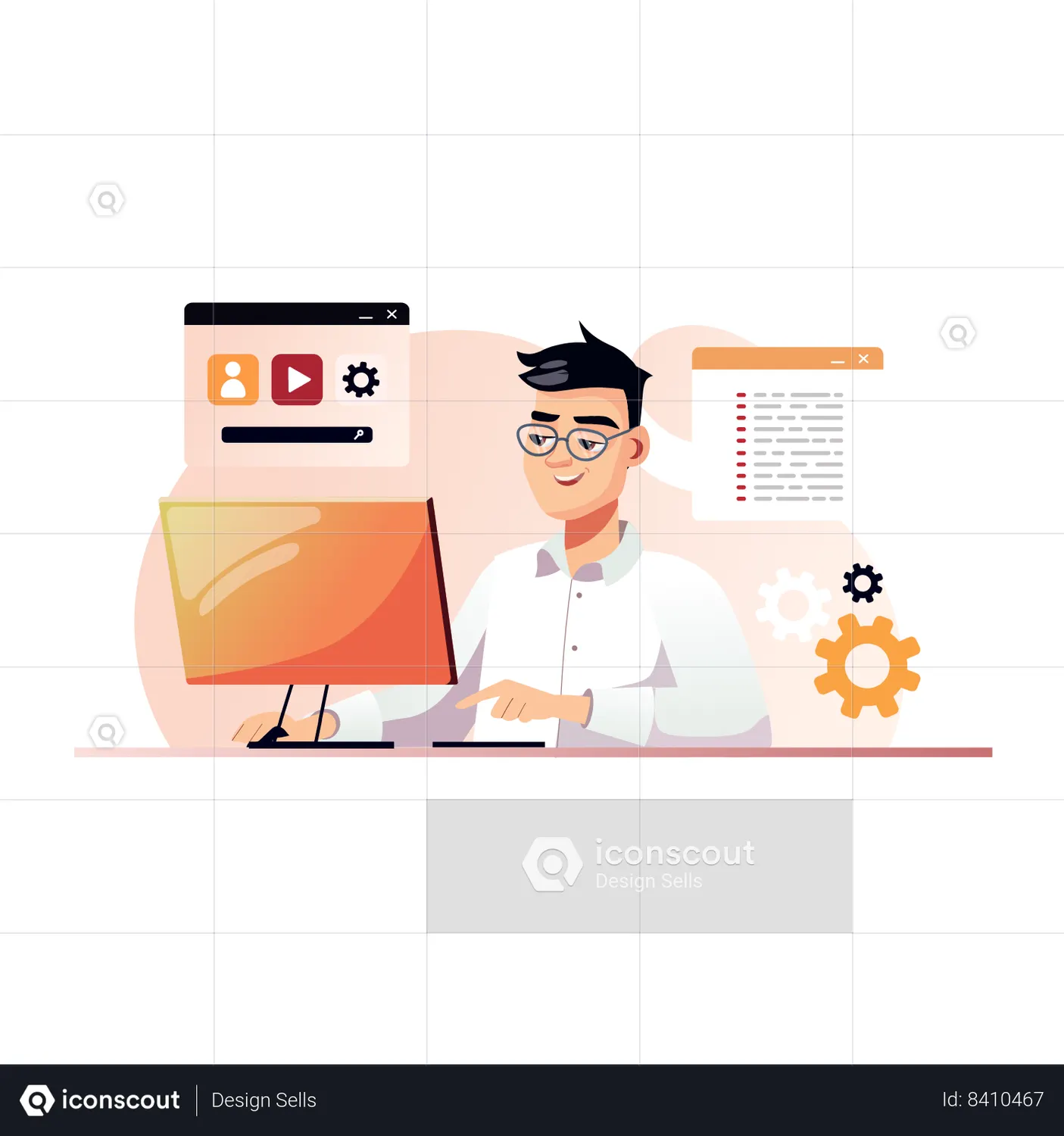 Programming languages Animated Illustration download in JSON, LOTTIE or ...