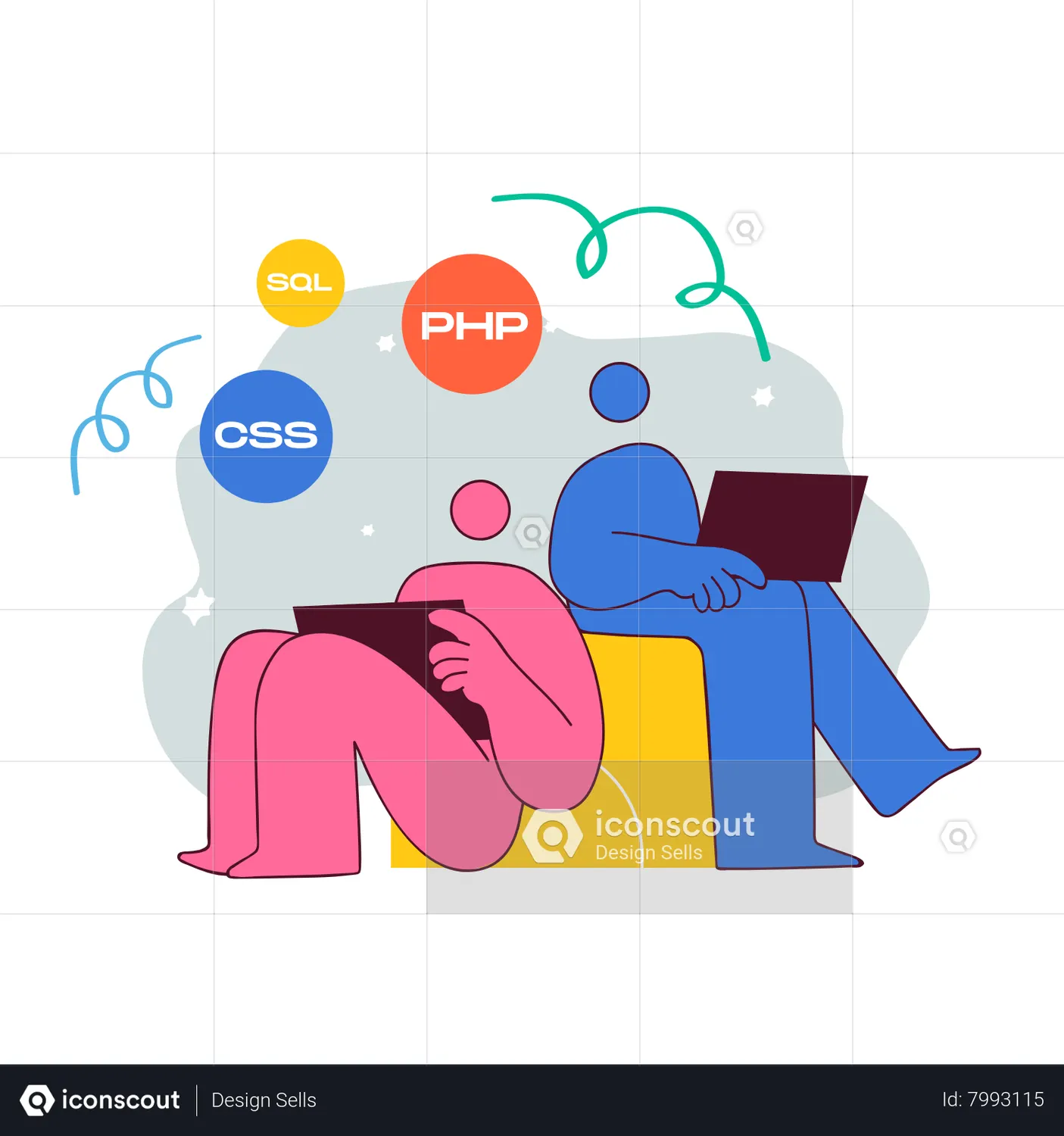 Programming languages Animated Illustration download in JSON, LOTTIE or ...