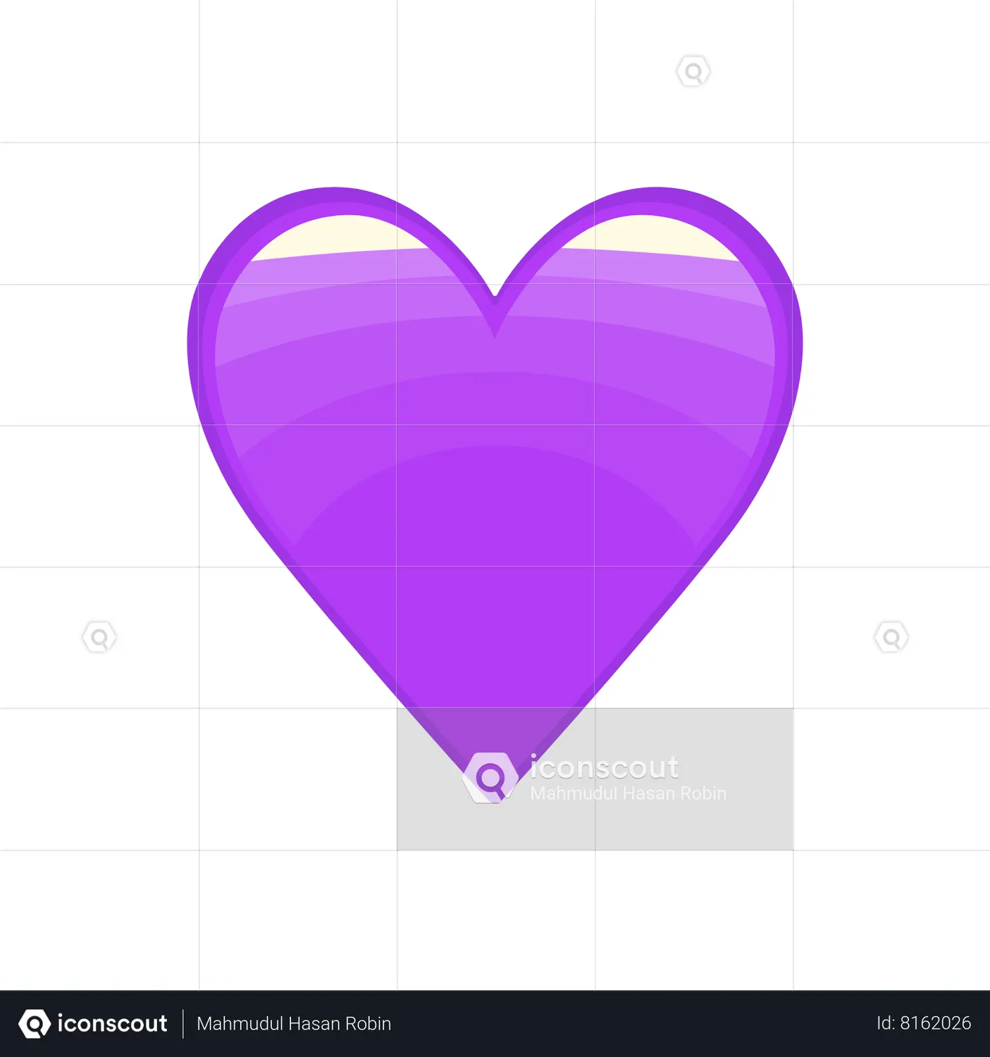 Purple Heart Emoji Animated Icon download in JSON, LOTTIE or MP4 format
