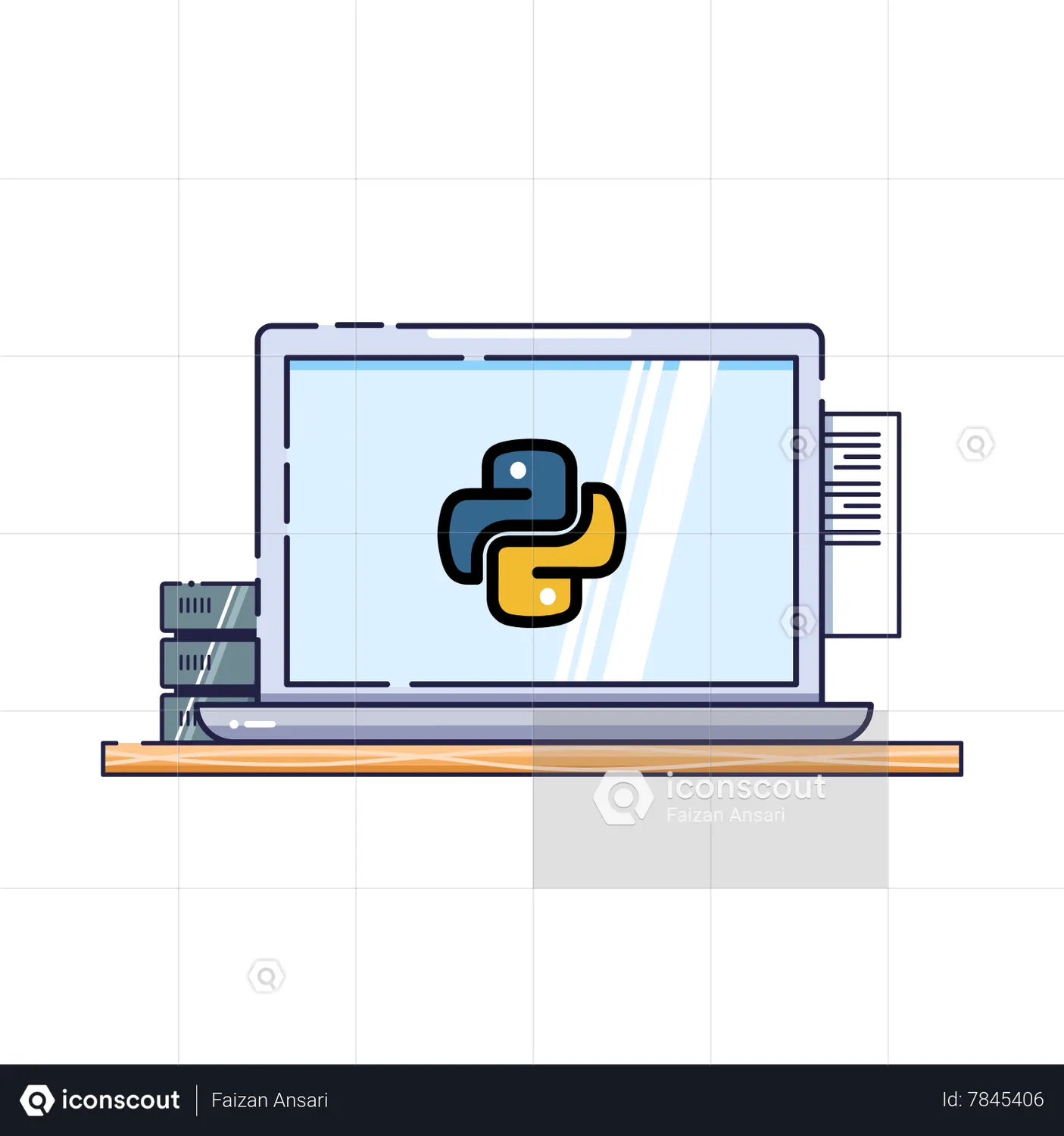 Python Animated Illustration download in JSON, LOTTIE or MP4 format