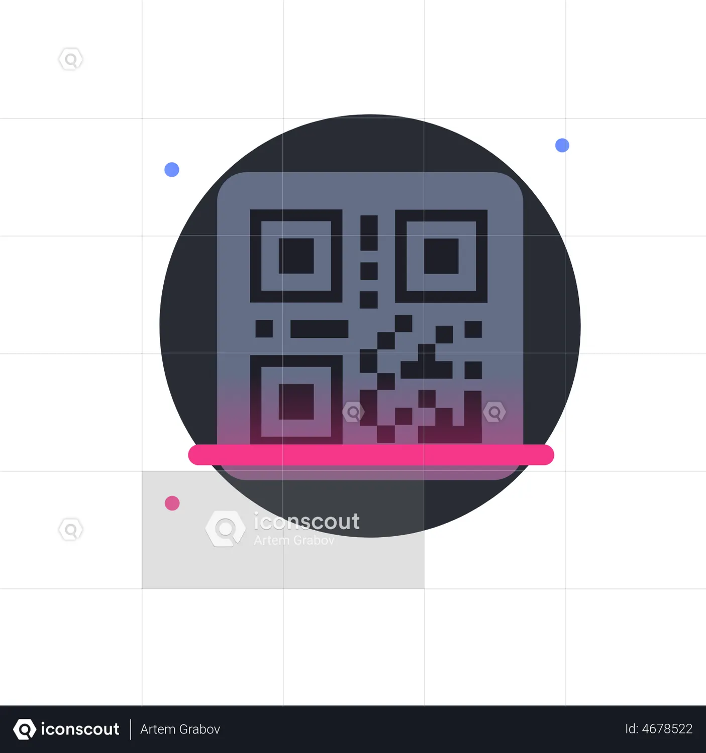 QR-code scanning Animated Icon download in JSON, LOTTIE or MP4 format