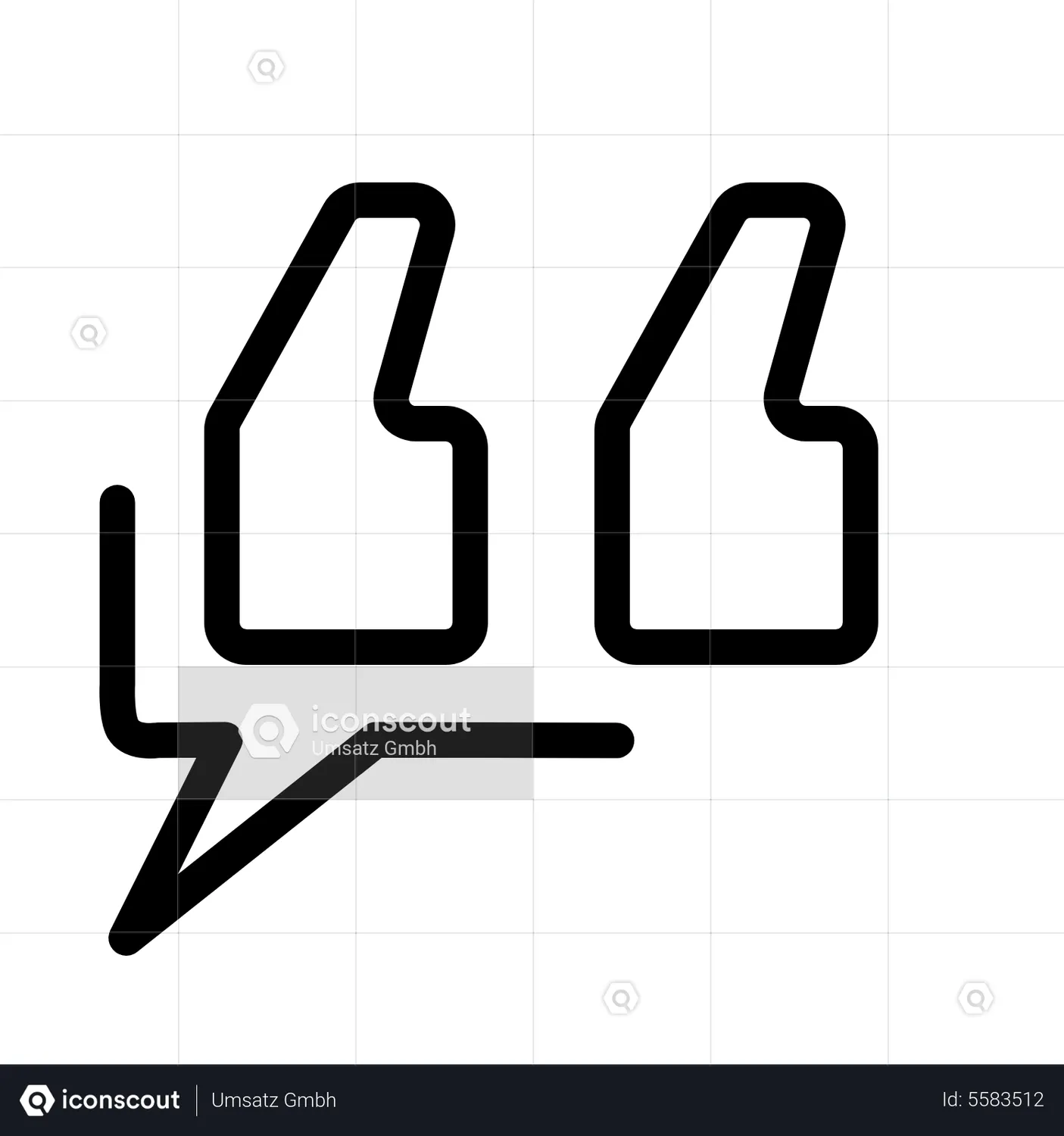 Quotation Marks Animated Icon download in JSON, LOTTIE or MP4 format