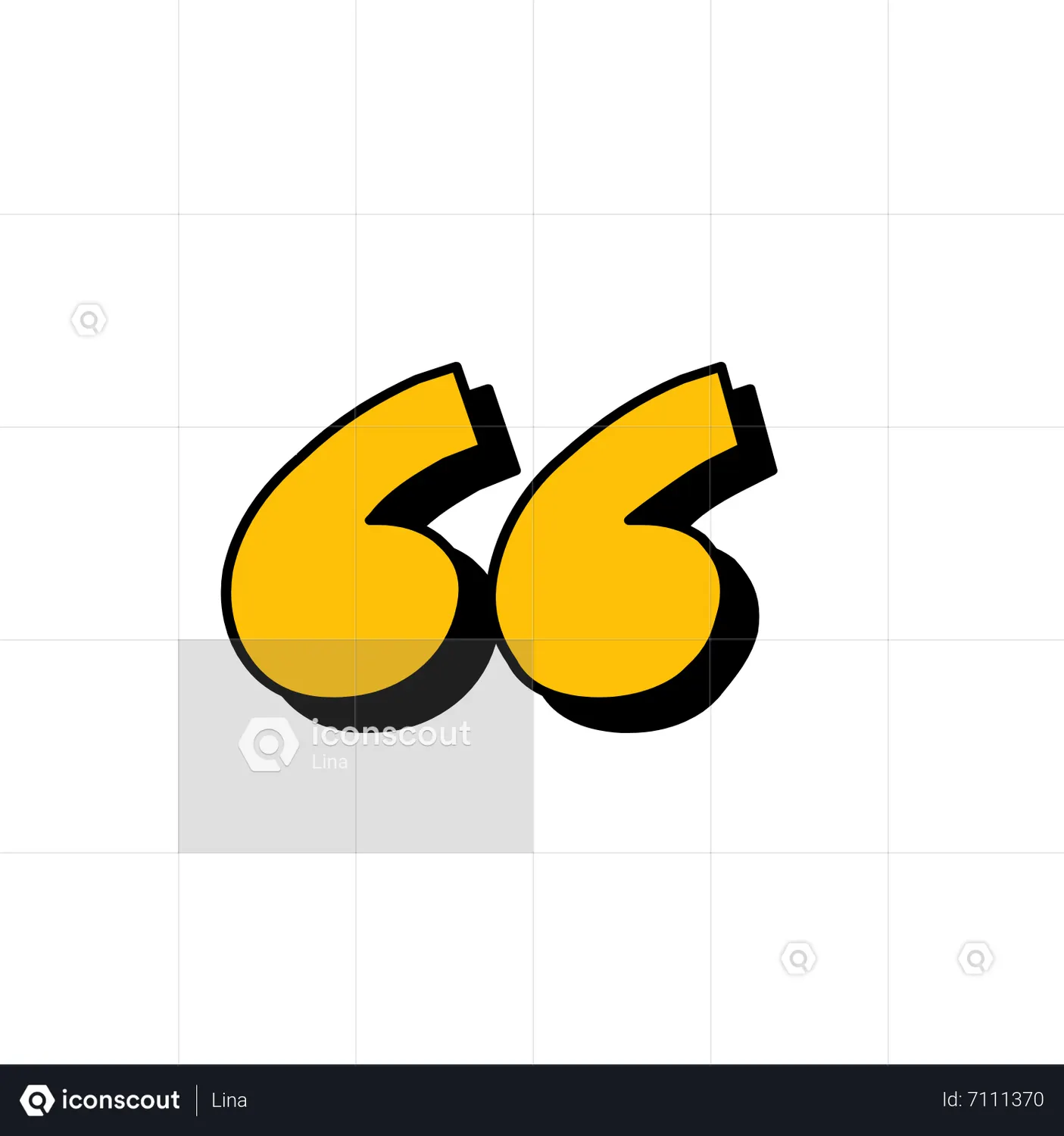 Quotation Marks Animated Icon download in JSON, LOTTIE or MP4 format