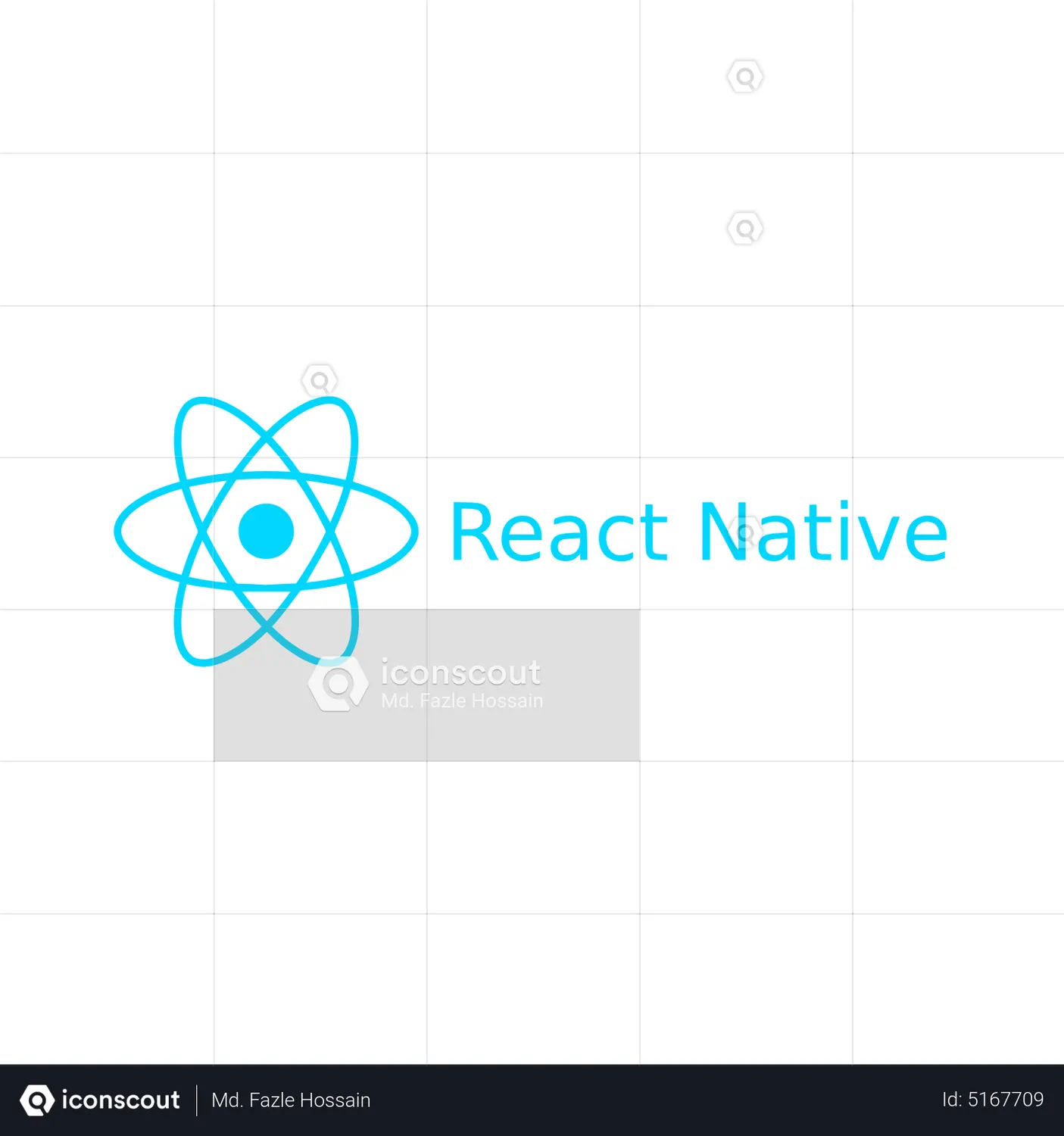 React Native Logo Logo Animated Icon download in JSON, LOTTIE or MP4 format