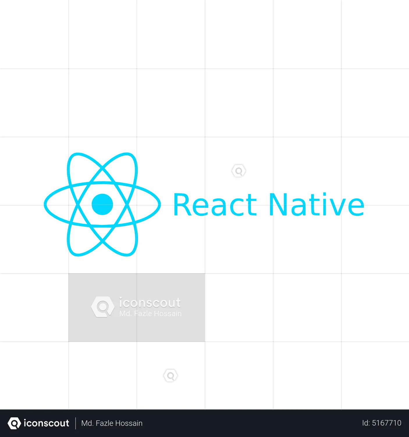 React Native Logo Logo Animated Icon download in JSON, LOTTIE or MP4 format