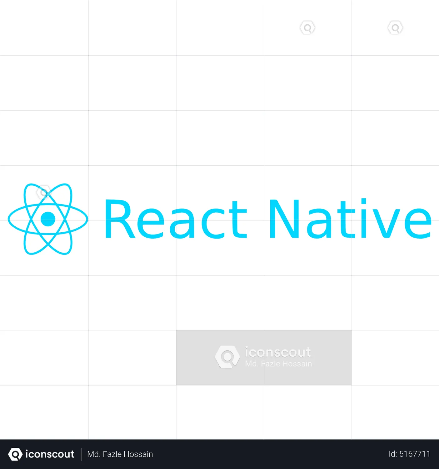 React Native Logo Logo Animated Icon download in JSON, LOTTIE or MP4 format