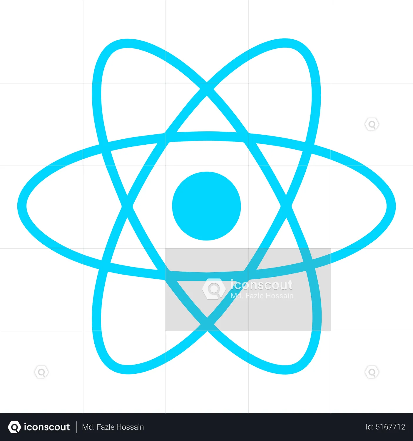React Native Logo Logo Animated Icon download in JSON, LOTTIE or MP4 format