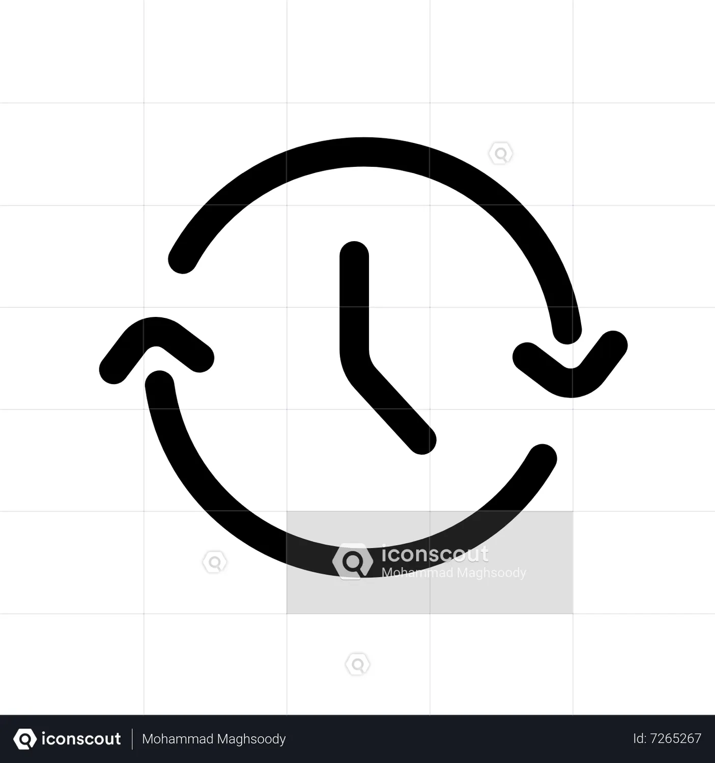 Refresh Clock Animated Icon download in JSON, LOTTIE or MP4 format