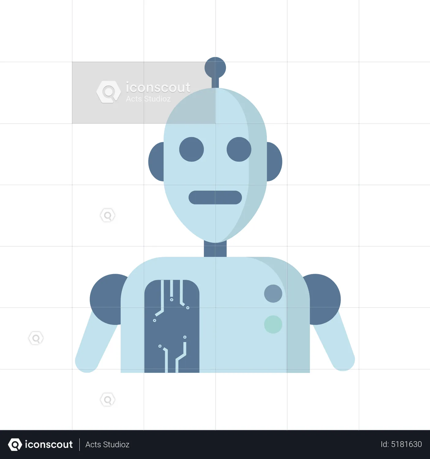 Robot Animated Icon download in JSON, LOTTIE or MP4 format