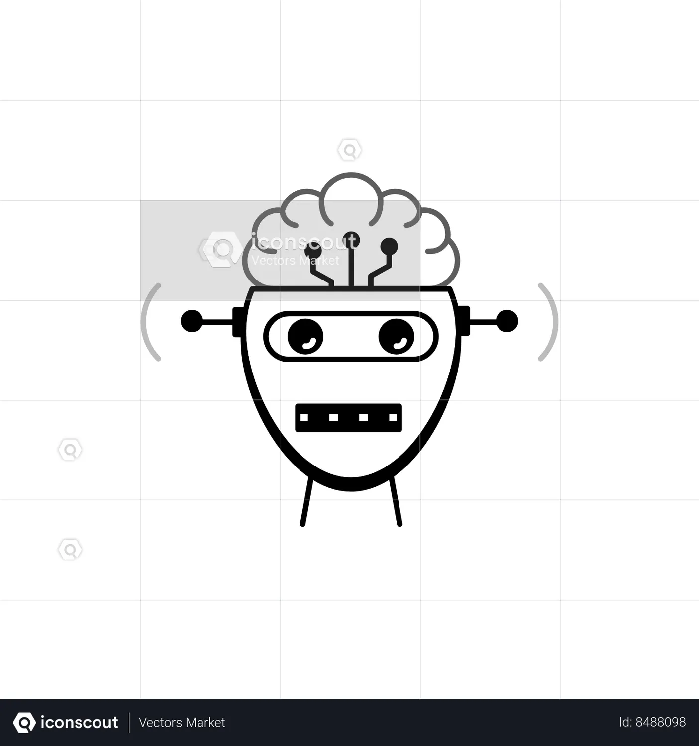Robot Brain Animated Icon download in JSON, LOTTIE or MP4 format