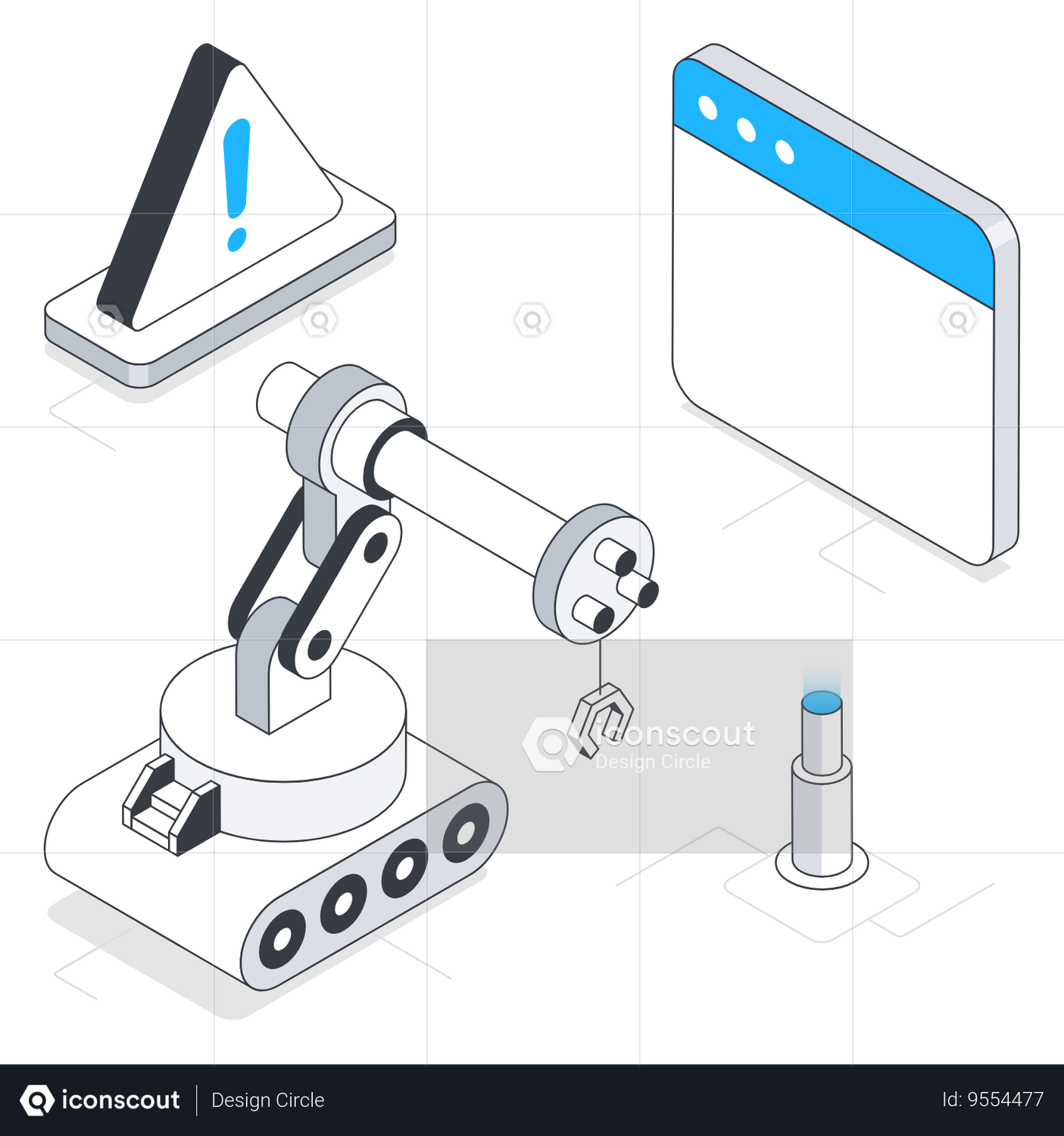 Robotic Error Animation by Design Circle | LottieFiles