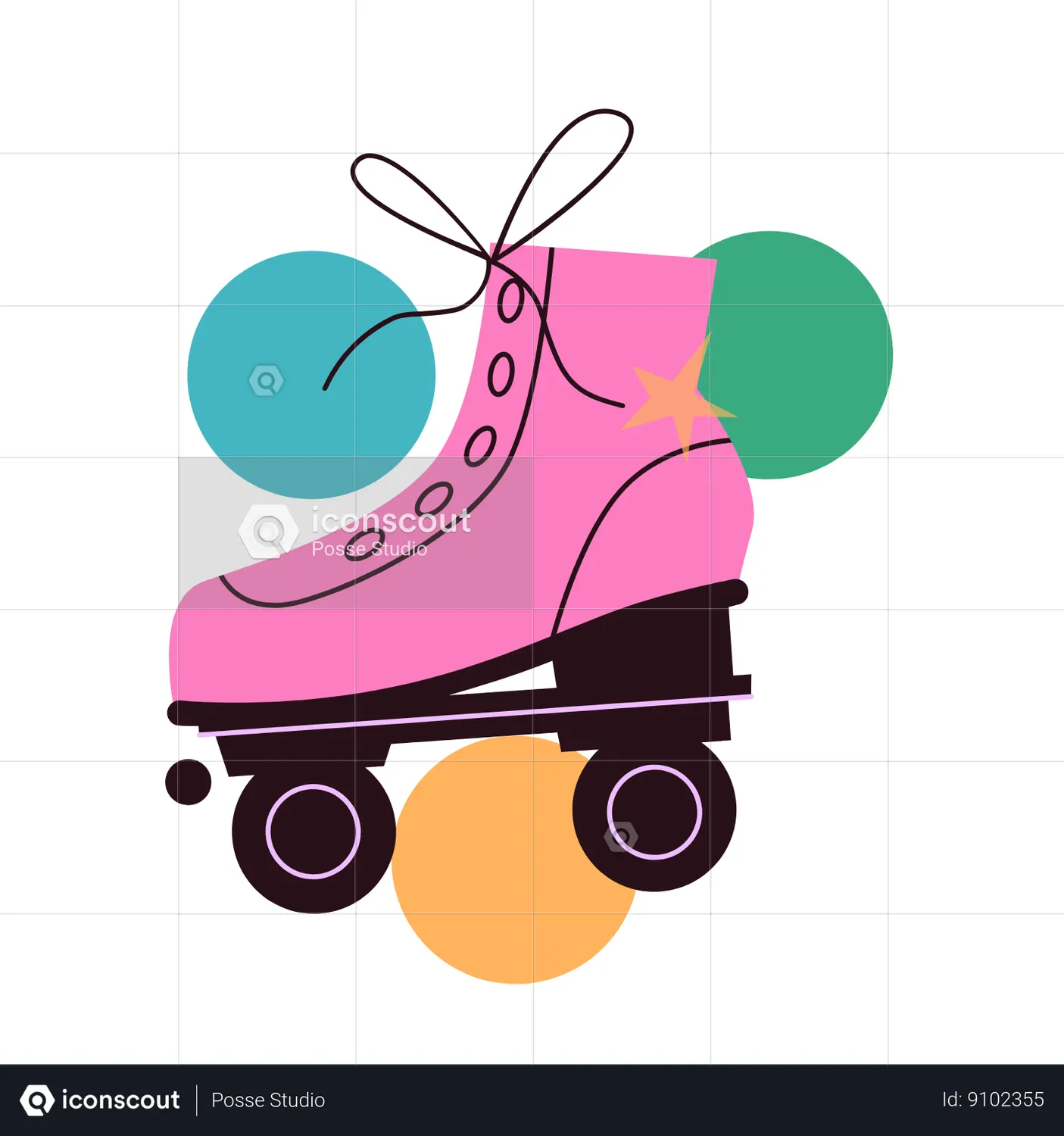 Roller skates Animated Illustration download in JSON, LOTTIE or MP4 format
