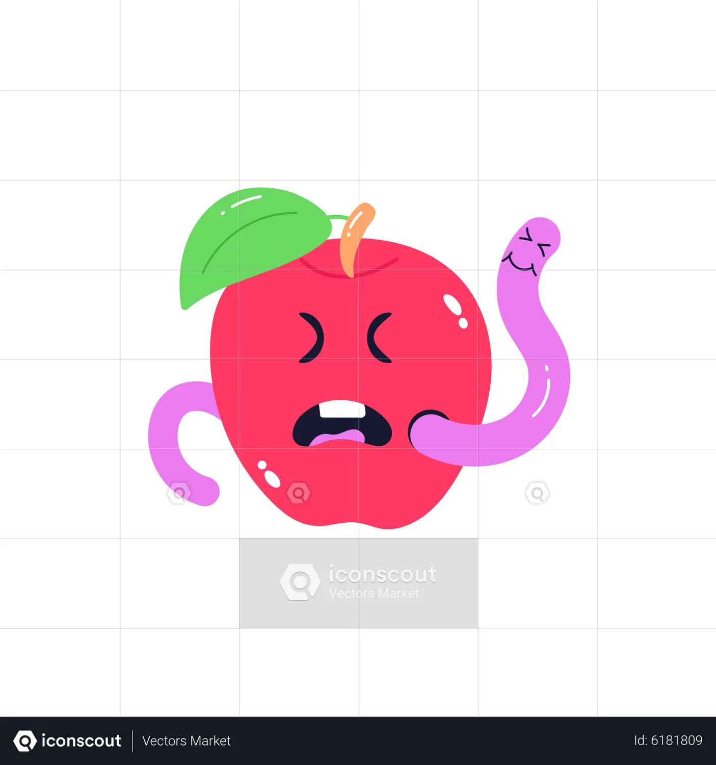 Rotten Apple Animated Icon download in JSON, LOTTIE or MP4 format