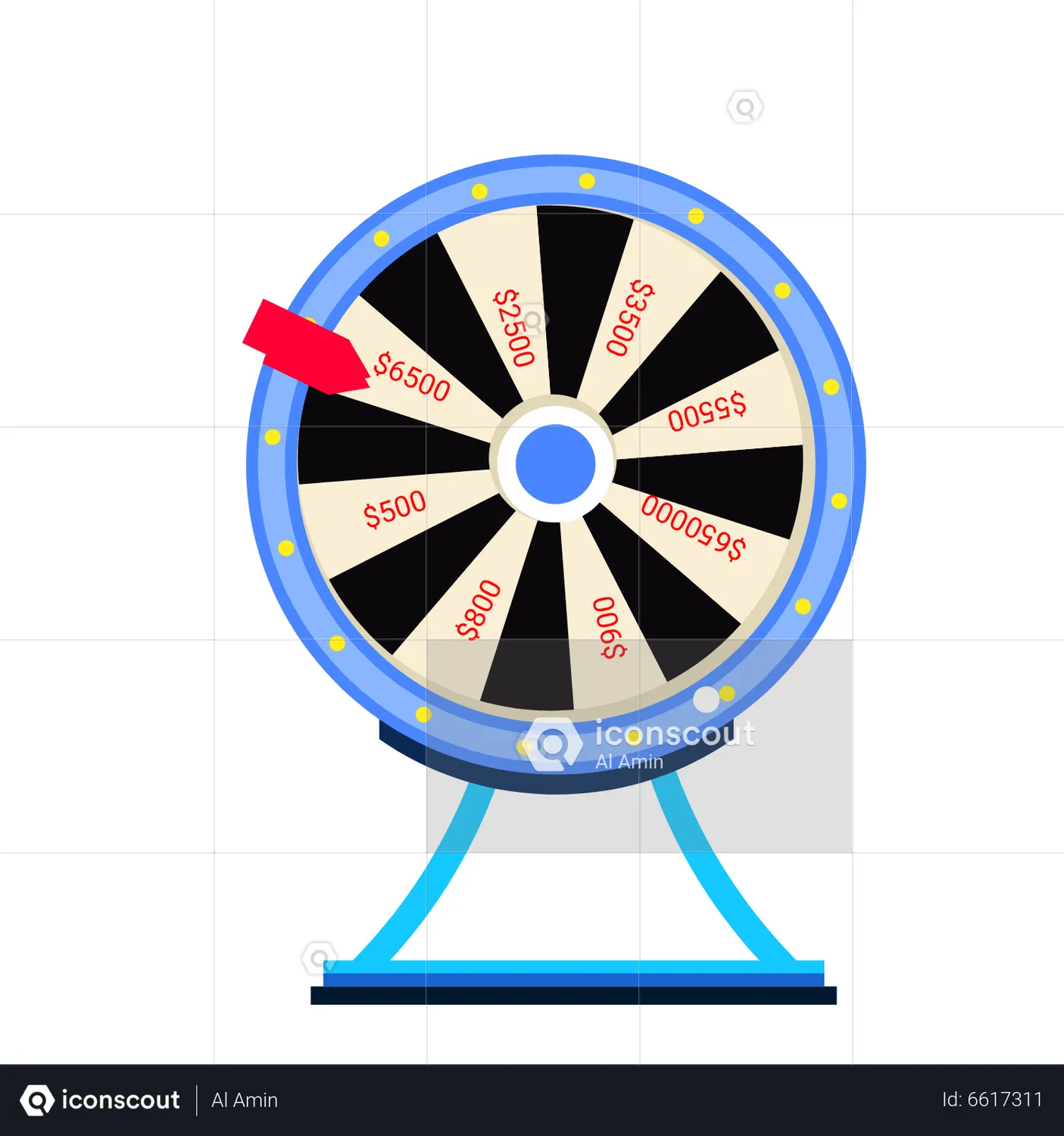 Roulette Wheel Animated Icon download in JSON, LOTTIE or MP4 format