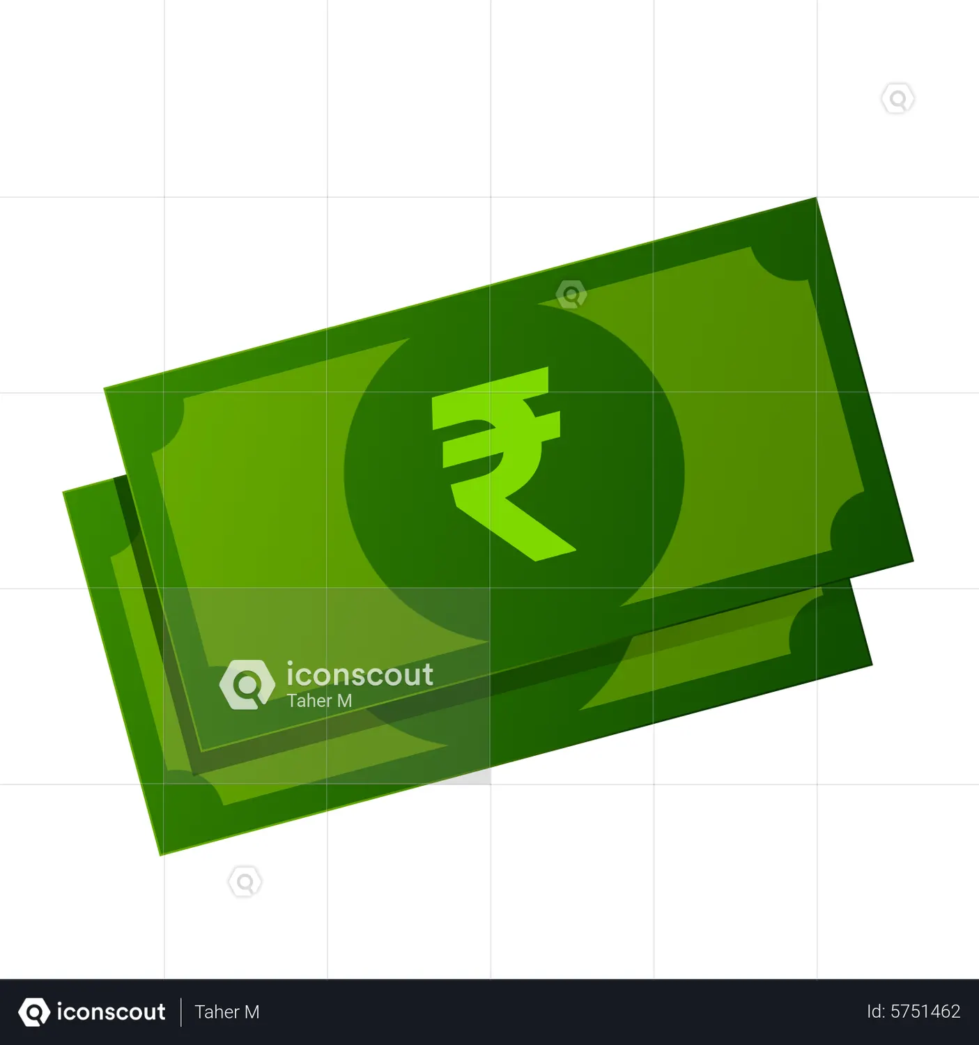 Rupee Note Animated Icon download in JSON, LOTTIE or MP4 format