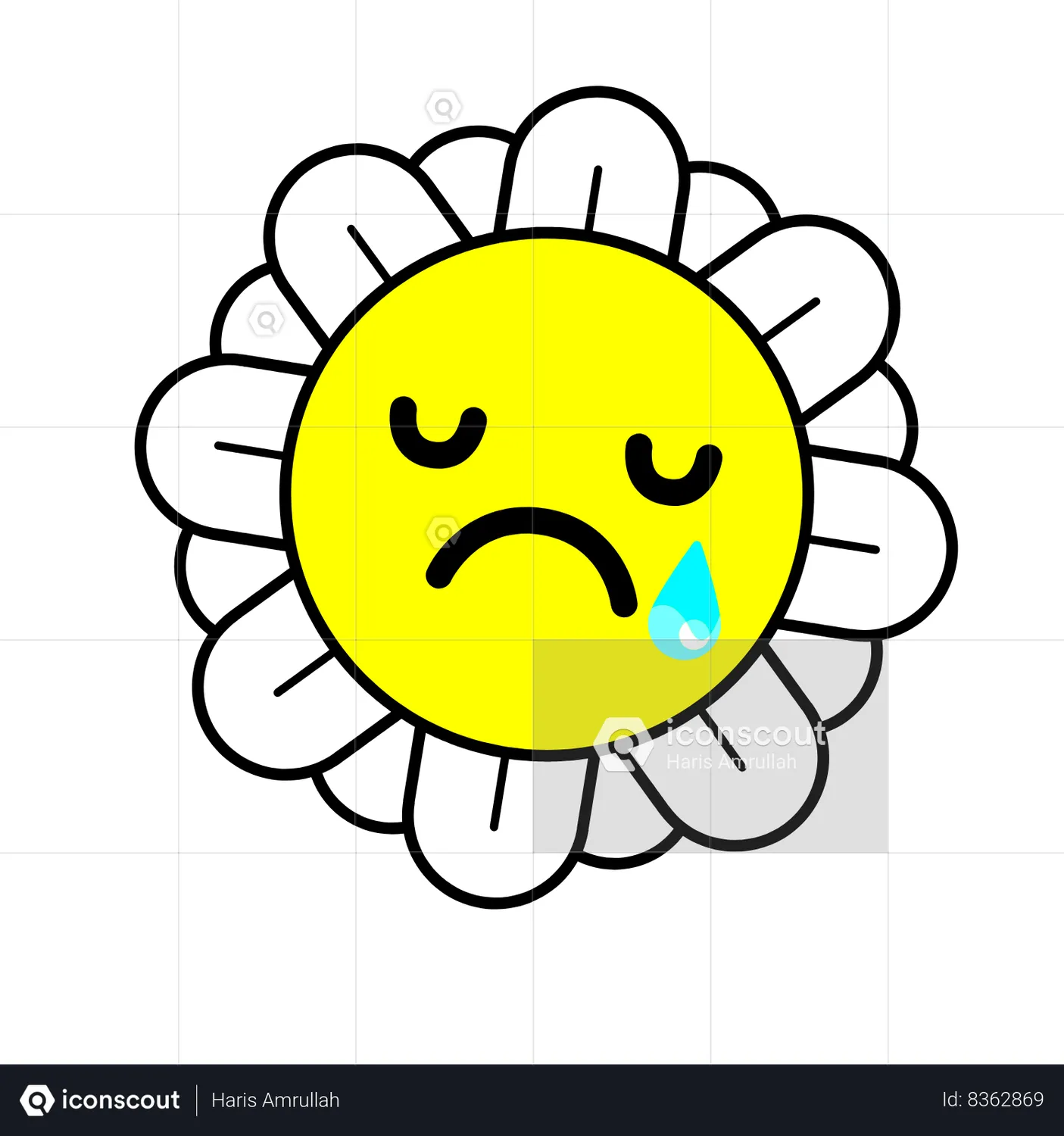 Sad Flower Emoji Animated Icon Download In Json Lottie Or Mp4 Format