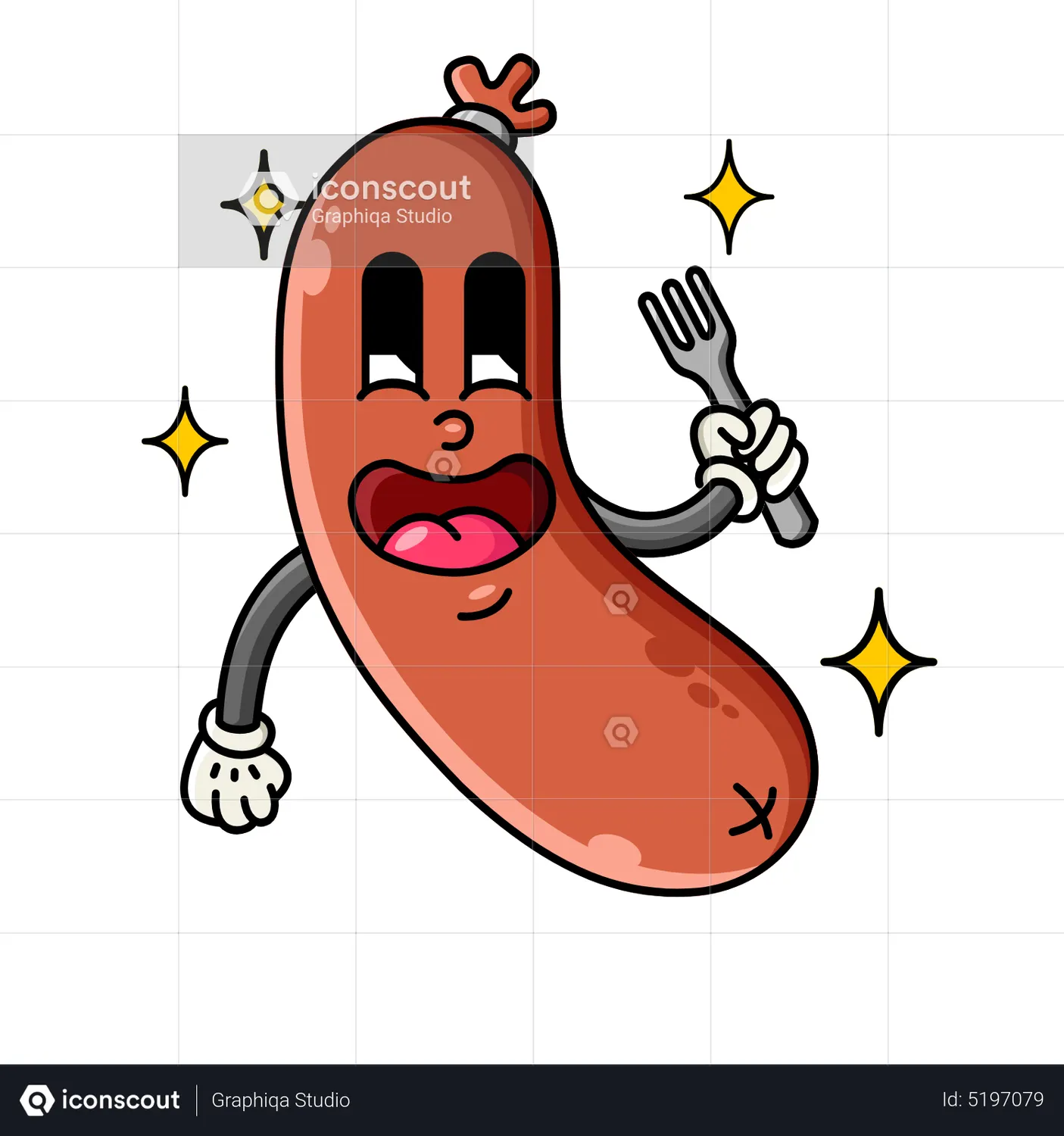 Sausage Emoji Animated Icon download in JSON, LOTTIE or MP4 format