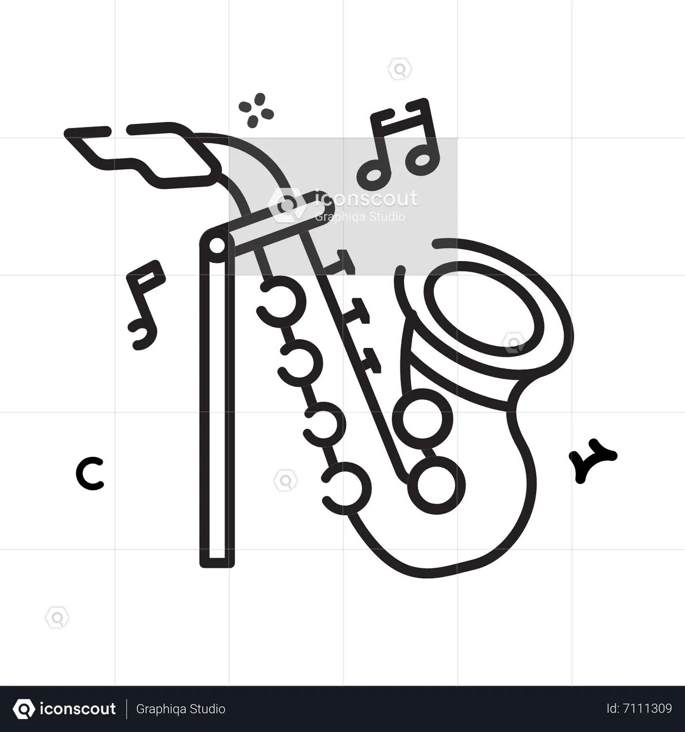 Saxophone Animated Icon download in JSON, LOTTIE or MP4 format