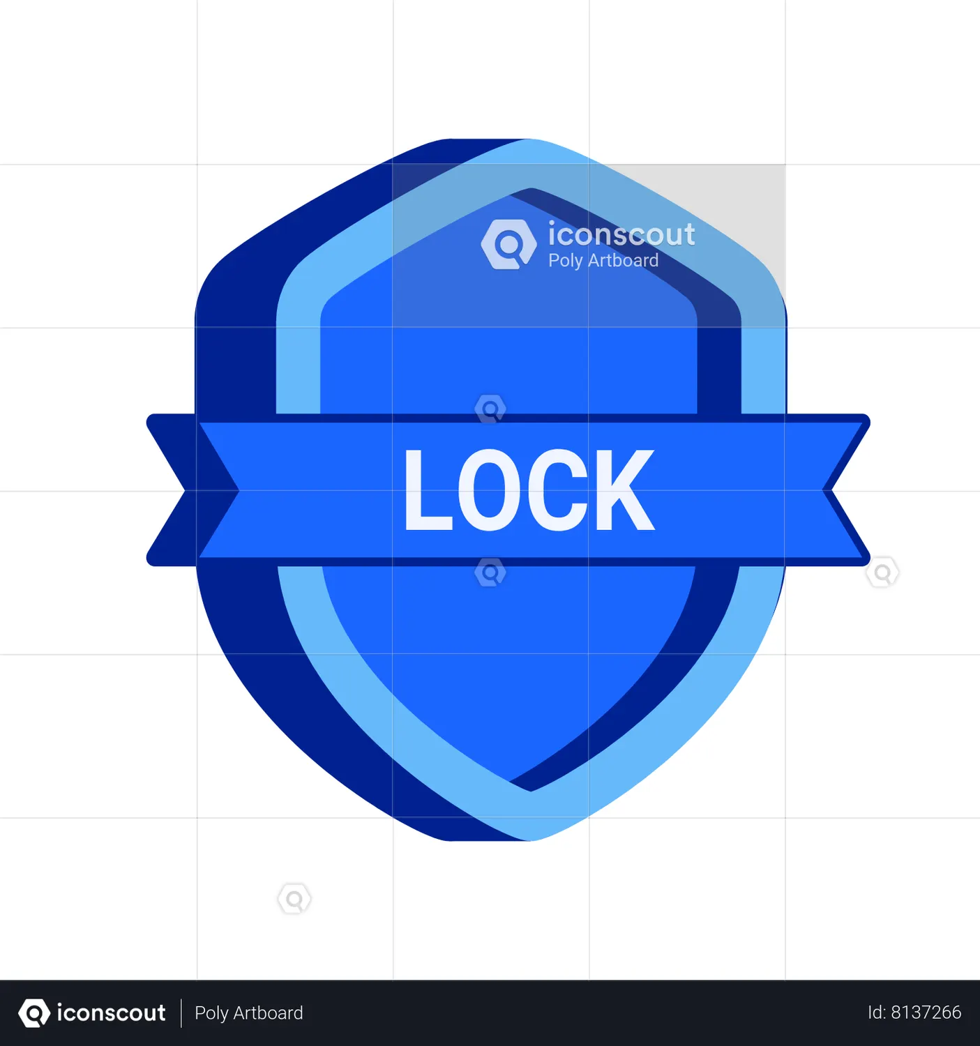 Security Badge Lock Animated Icon download in JSON, LOTTIE or MP4 format