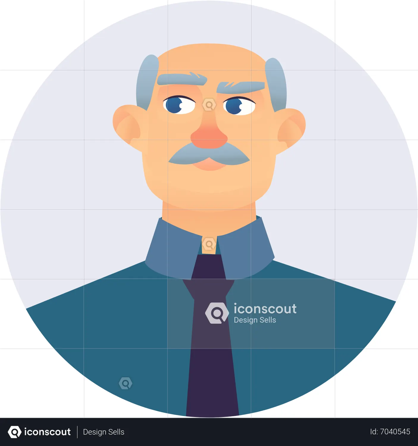 Old Man Avatar Animated Icon download in JSON, LOTTIE or MP4 format