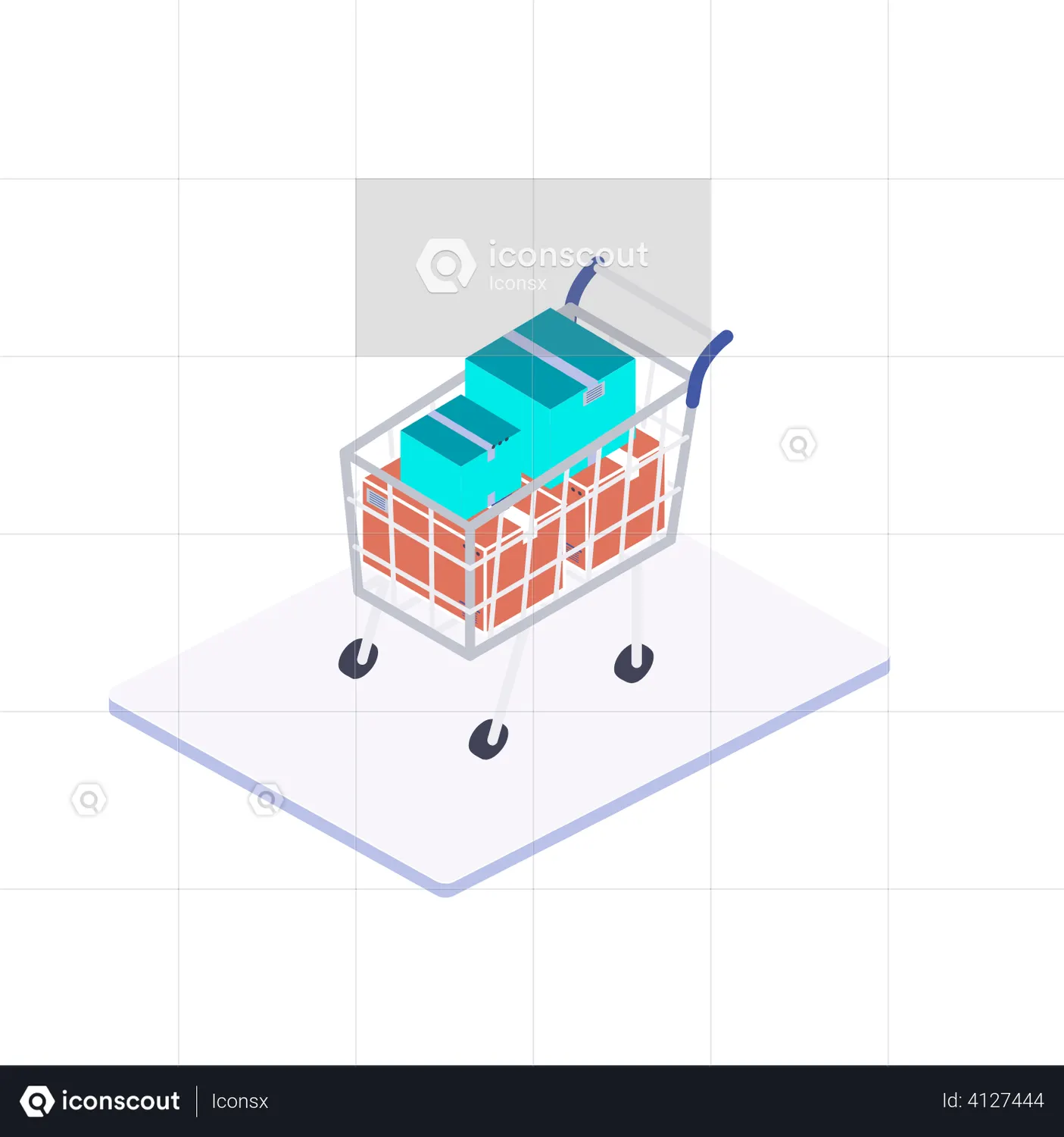 Shopping cart Animated Icon download in JSON, LOTTIE or MP4 format