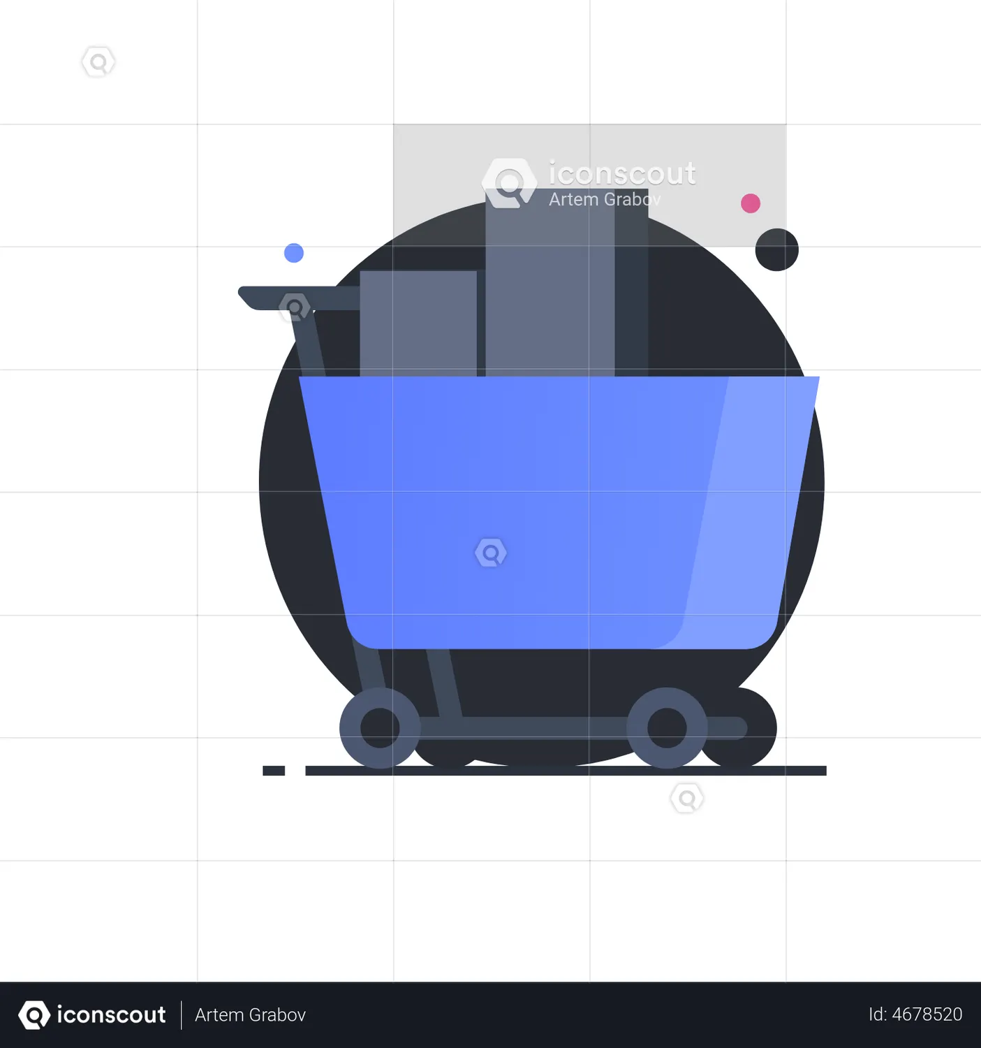 Shopping cart filling Animated Icon download in JSON, LOTTIE or MP4 format