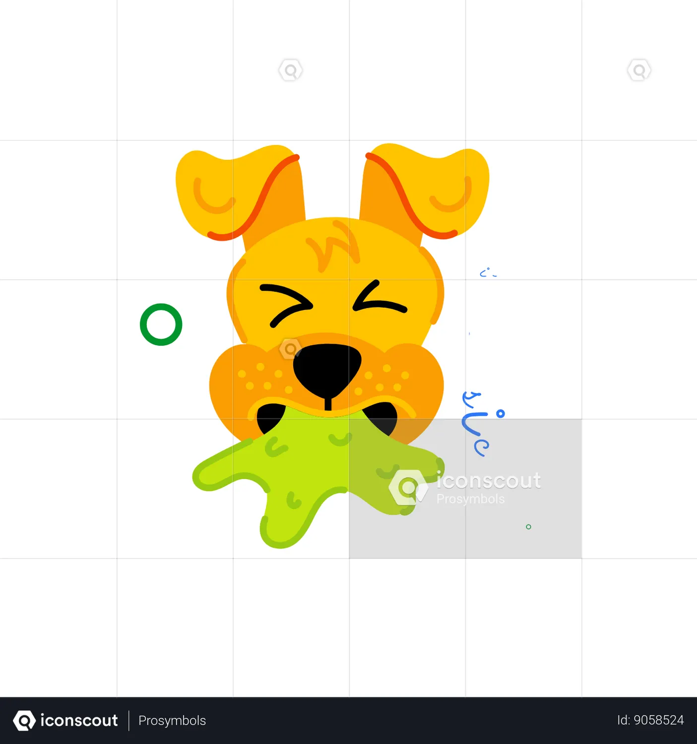 Sick Dog Animated Icon Free Download