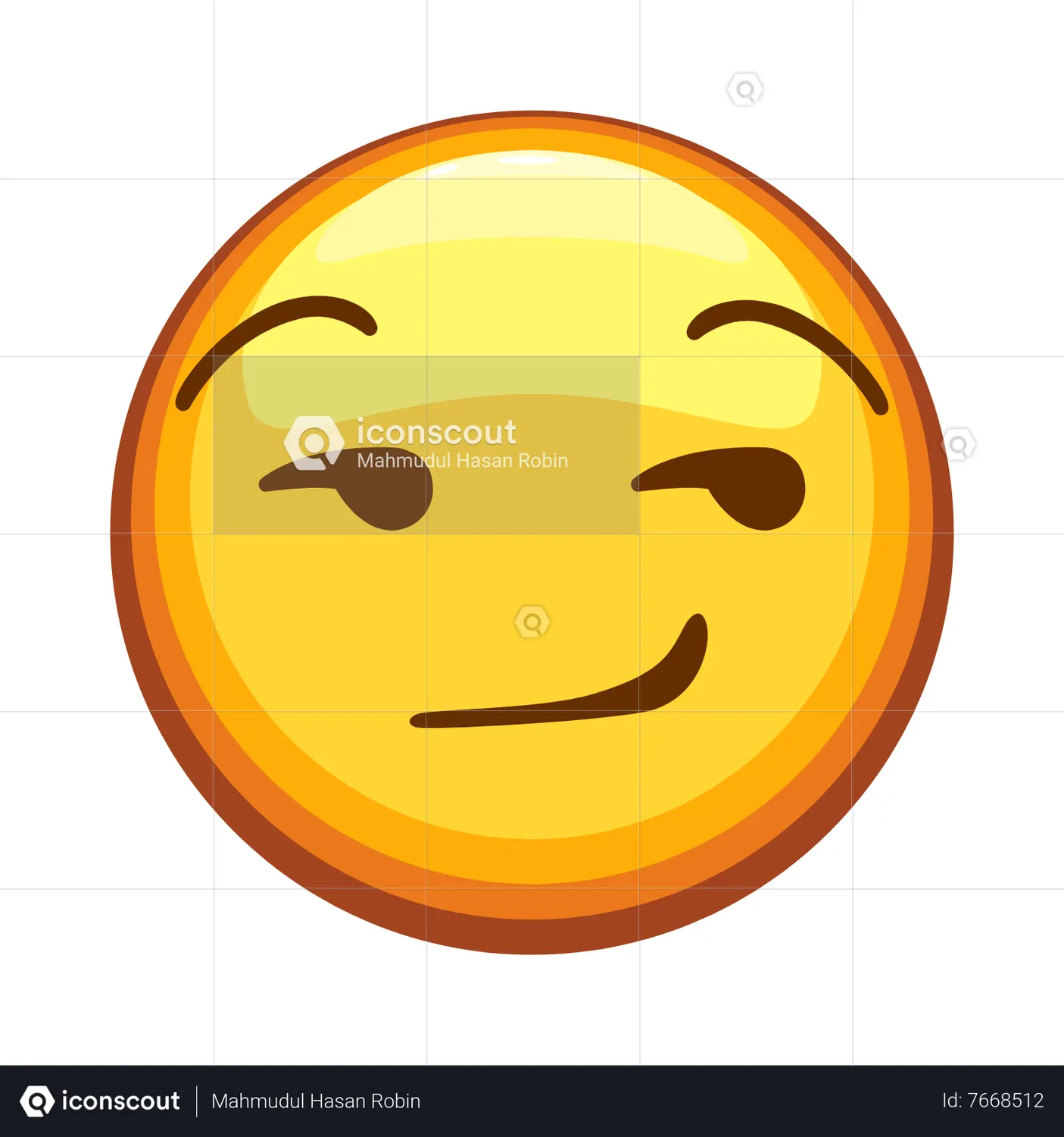 Smirking Face Emoji Animated Icon download in JSON, LOTTIE or MP4 format