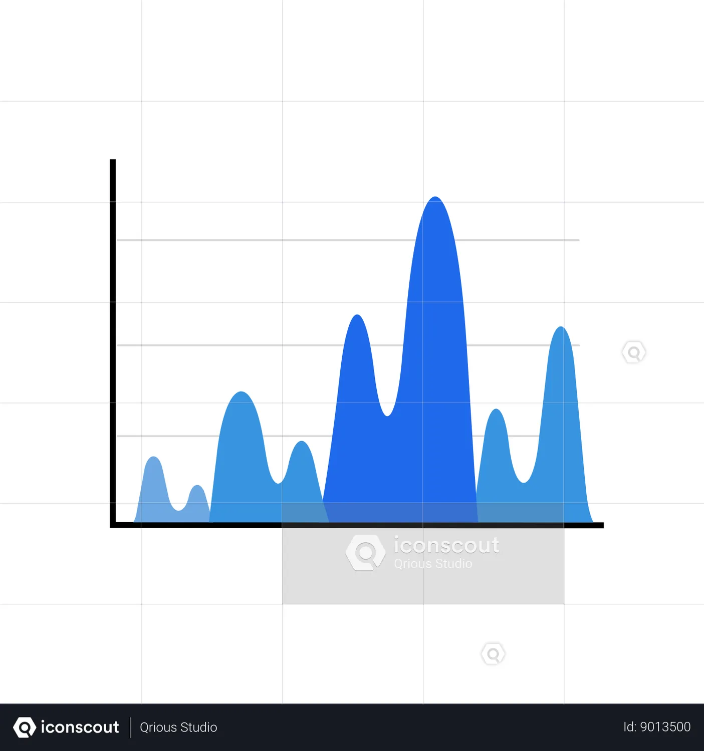 Smooth line graph animated icon download in json lottie or mp4 format