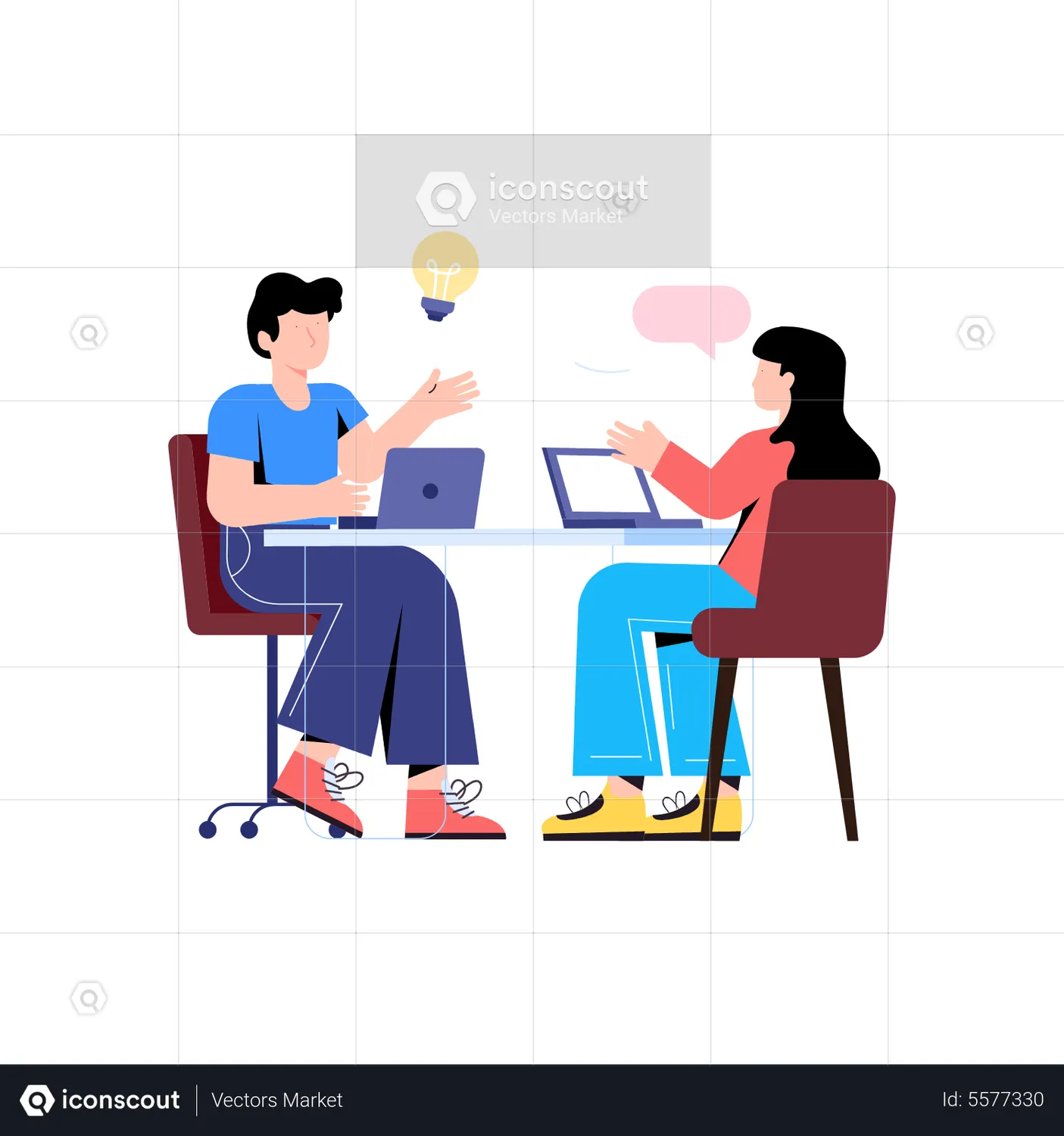 Social Media Animated Illustration download in JSON, LOTTIE or MP4 format