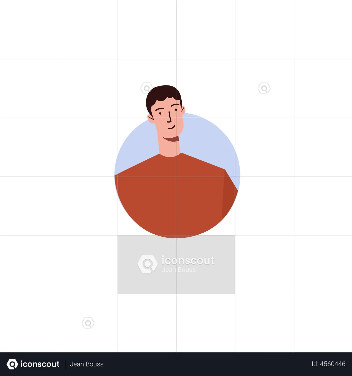 Male avatar Animated Icon download in JSON, LOTTIE or MP4 format