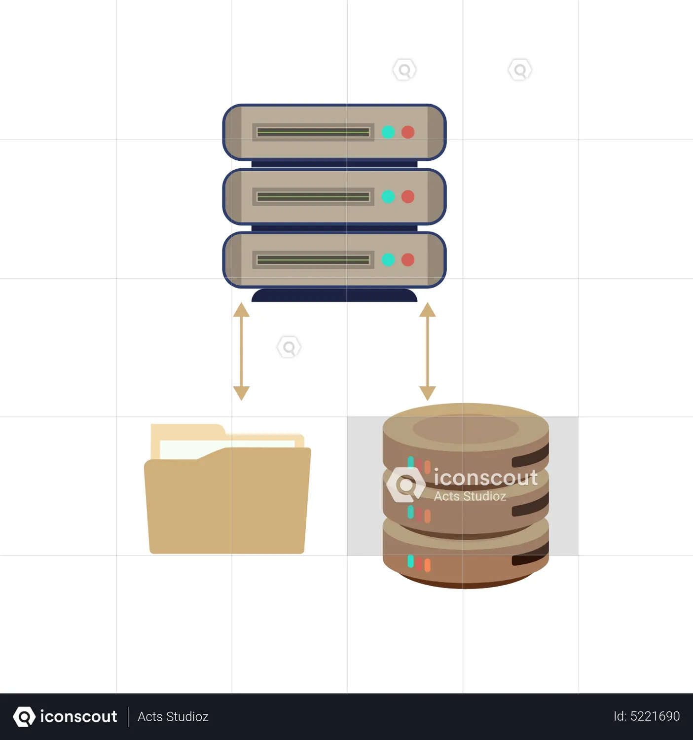 SQL Database Animated Icon download in JSON, LOTTIE or MP4 format