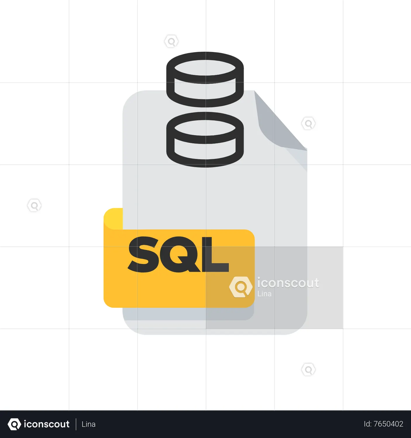 Sql File document Logo Animated Icon download in JSON, LOTTIE or MP4 format