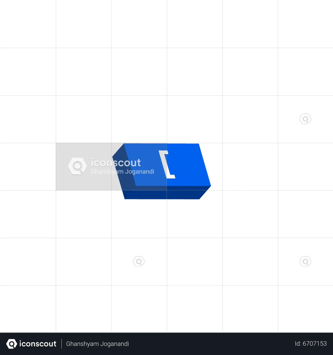 Square Bracket Key Animated Icon download in JSON, LOTTIE or MP4 format