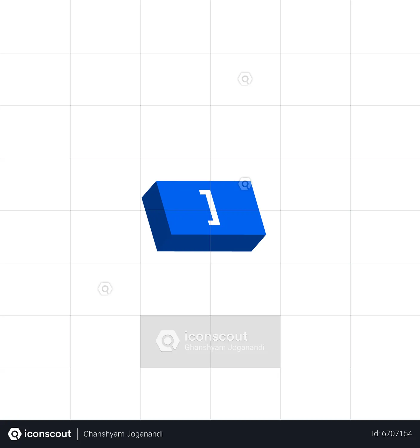 Square Bracket Key Animated Icon download in JSON, LOTTIE or MP4 format